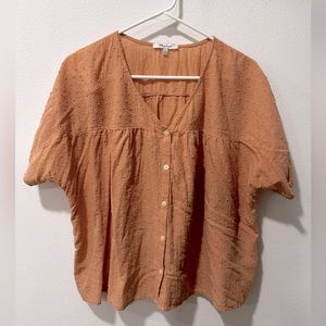 Madewell button down popover blouse. Gently worn, good condition